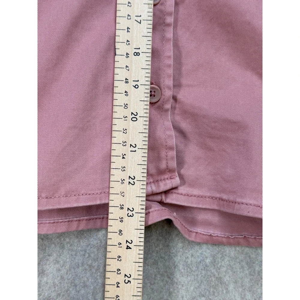 Bagatelle Collection Dusty Rose Cotton Blend Button Down Womens M Soft Utility